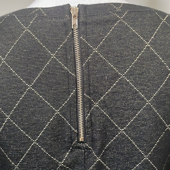 SHIFT DRESS BLACK & GOLD SHIMMER - Picture 4 of 9